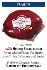 Prime Tip: Weida Hirsch-Steakfleisch